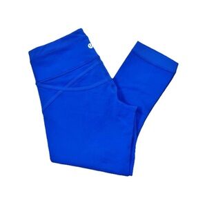 LULULEMON ROLL OUT CROP LEGGING SIZE 4 BAROQUE BLUE COLOR EUC